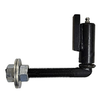 Description: Adjustable J-bolt Barrel Hinge
Material: Steel  
Finish: Power Coated
