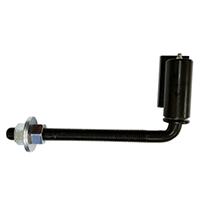 Description: Adjustable J-bolt Barrel Hinge
Material: Steel  
Finish: Power Coated
