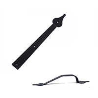 Description: 9”Steel Decorative Strap Hinge
Material: Steel  
Finish: Power Coated
Size: 9”
