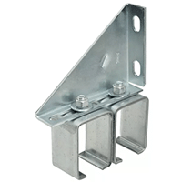 Description: Double Track Bracket
Material: Steel
Finish: Zinc
