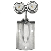 Description: Overhead Track Hanger
Material: Steel
Finish: Zinc
