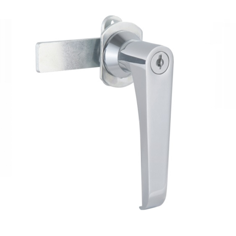Description: Handle Lock
Material: ZDC base, handle and cylinder. Steel cam.  
Surface: Chrome plated base, handle and cylinder. Zinc plated cam
Remark: 90 degree turn achieve open and lock
