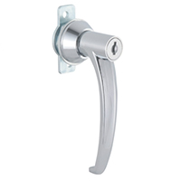 Description: Handle Lock
Material: ZDC base, handle and cylinder. Steel cam.  
Surface: Chrome plated base, handle and cylinder. Zinc plated cam
Remark: 90 degree turn achieve open and lock
