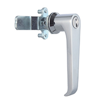 Description: Handle Lock
Material: ZDC base, handle and cylinder. Steel cam.  
Surface: Chrome plated base, handle and cylinder. Zinc plated cam
Remark: 90 degree turn achieve open and lock
