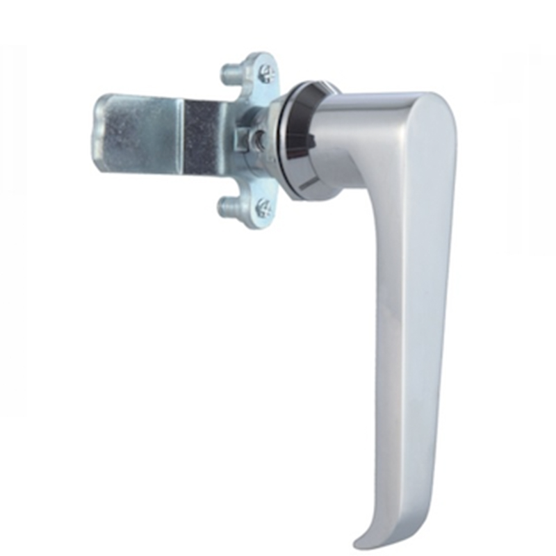 Description: Handle Lock
Material: ZDC base, handle and cylinder. Steel cam.  
Surface: Chrome plated base, handle and cylinder. Zinc plated cam
Remark: 90 degree turn achieve open and lock
