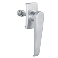 Description: Handle Lock
Material: ZDC base, handle, cylinder. Steel shaft.  
Surface: Chrome plated cylinder, power coated handle and base. Zinc plated shaft.
Remark: 90 degree turn achieve open and lock
