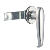 Description: Handle Lock
Material: ZDC base, handle and cylinder. Steel cam.  
Surface: Chrome plated base, handle and cylinder. Zinc plated cam
Remark: 90 degree turn achieve open and lock
