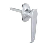 Description: Handle Lock
Material: ZDC base, handle, cylinder. Steel shaft.  
Surface: Chrome plated cylinder, handle and base. Zinc plated shaft.
Remark: 90 degree turn achieve open and lock. RH/LH open.
