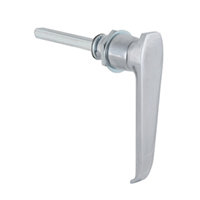 Description: Handle Lock
Material: ZDC base, handle, cylinder. Steel shaft.  
Surface: Chrome plated cylinder, handle and base. Zinc plated shaft.
Remark: 90 degree turn achieve open and lock. RH/LG open.
