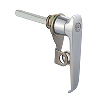 Description: Handle Lock
Material: ZDC base, handle, cylinder. Steel shaft. Stainless steel padlock hasp.  
Surface: Chrome plated cylinder, handle and base. Zinc plated shaft. Tumbled padlock hasp.
Remark: 90 degree turn achieve open and lock. RH/LH open.
