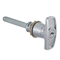 Description: Handle Lock
Material: ZDC base, handle, cylinder. Steel shaft.  
Surface: Chrome plated cylinder, handle and base. Zinc plated shaft.
Remark: 90 degree turn achieve open and lock. RH/LH open

