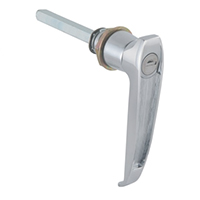 Description: Handle Lock
Material: ZDC base, handle, cylinder. Steel shaft.  
Surface: Chrome plated cylinder, handle and base. Zinc plated shaft.
Remark: 90 degree turn achieve open and lock. RH/LH open.
