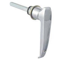Description: Handle Lock
Material: ZDC base, handle, cylinder. Steel shaft.  
Surface: Chrome plated cylinder, handle and base. Zinc plated shaft.
Remark: 90 degree turn achieve open and lock. RH/LH open.

