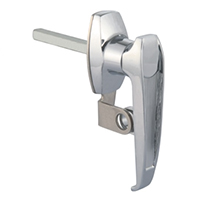 Description: Handle Lock
Material: ZDC base, handle, cylinder. Steel shaft. Stainless steel padlock hasp  
Surface: Chrome plated cylinder, handle and base. Zinc plated shaft. Tumbled padlock hasp.
Remark: 90 degree or 180 degree turn achieve open and lock. RH/LH open
