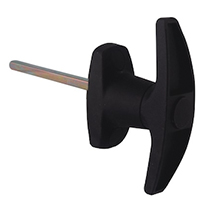 Description: Handle Lock
Material: PA base, handle, ZDC cylinder. Steel shaft.  
Surface: Zinc plated cylinder with stainless steel dust-proof cap. Zinc plated shaft.
Remark: 90 degree turn achieve open and lock.  
