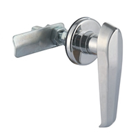 Description: Handle Lock
Material: ZDC base, handle, cylinder. Steel shaft, cam  
Surface: Chrome plated cylinder, handle and base. Zinc plated shaft, cam.
Remark: 60 degree or 90 degree turn achieve open and lock. RH/LH open
