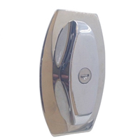 Description: Handle Lock
Material: ZDC base, handle, cylinder. Stainless steel panel. Steel shaft.
Surface: Chrome plated cylinder, handle and base. Mirror polished panel. Zinc plated shaft.
Remark: 90 degree turn achieve open and lock.  
