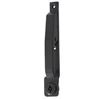 Description: Handle Lock
Material: ZDC base, handle, cylinder barrel. 
Surface: Powder coated base, handle, cylinder barrel.
Remark: Handle combines with latch. Rod-latch system on sketch is just for reference, generally prepared by user.
