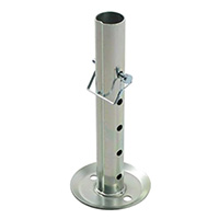 Model:TW-TJL105 
Name:Trailer Stabilizer Jack
Description: 1-3/4" dia, 
Foot pad dia.:5-1/4", 
Overall height 12-1/4"
2" intervals between 
4-16" holes
Finish: Zinc plated
