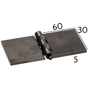 Name: Hinge 30x60x5mm
Material: Steel
Size: 30x60x5mm
Hinge Pin: 6mm
Joint Spacing: 5
