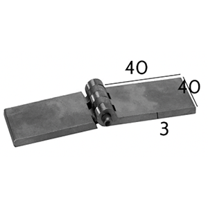 Name: Hinge 40x40x3mm
Material: Steel
Size: 40x40x3mm
Hinge Pin: 4mm
Joint Spacing: 5
